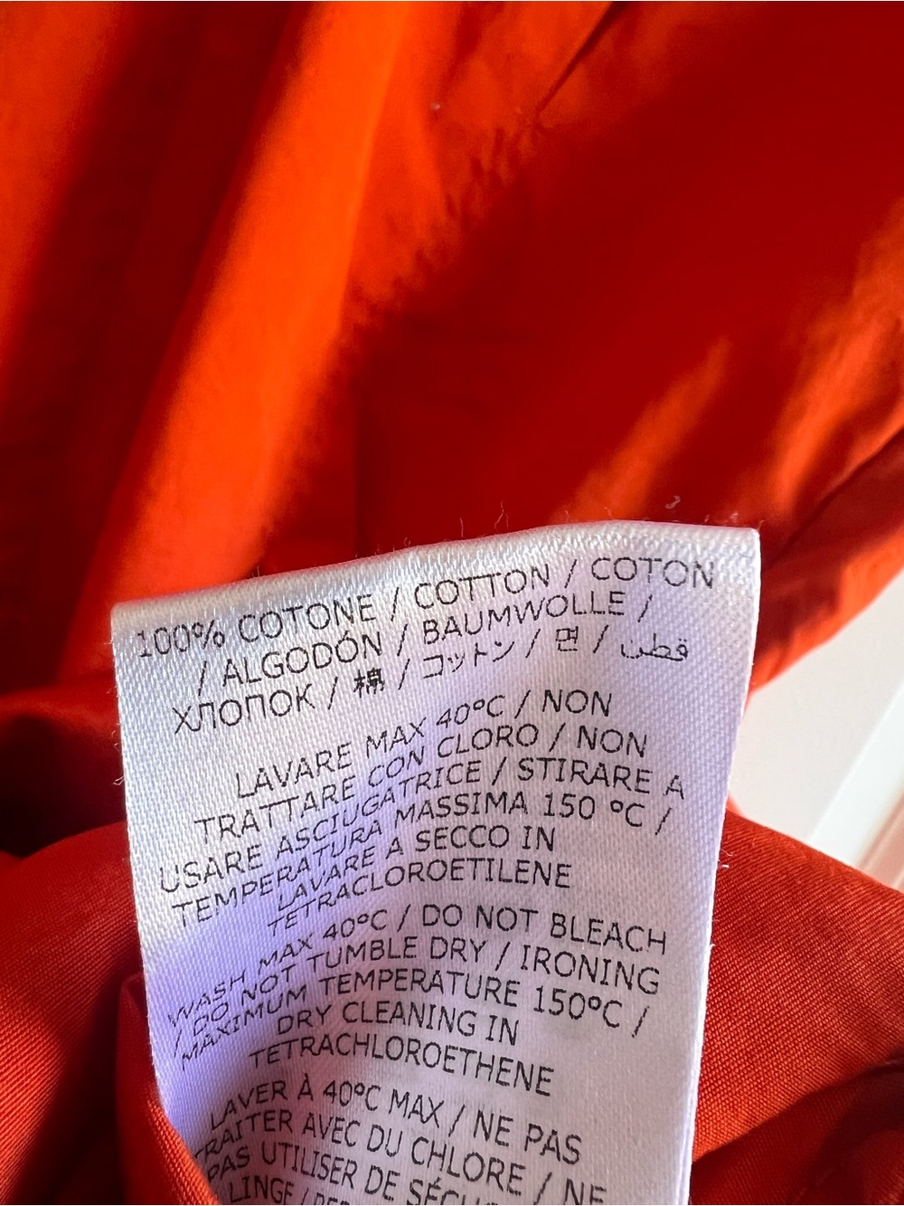 Aspesi bright orange cotton fit & flare midi dress size S excellent condition - Picture 12 of 16